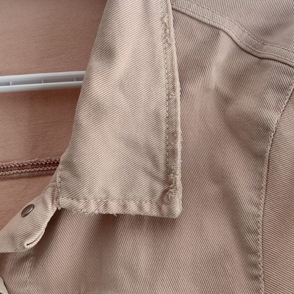 Pistache Light pink Distressed Jean Jacket - Picture 3 of 8